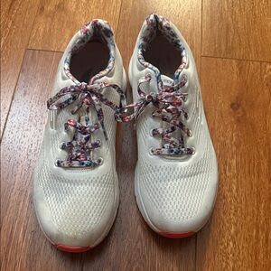 Women's Skechers Archfit White and Multicolor Athletic Shoes